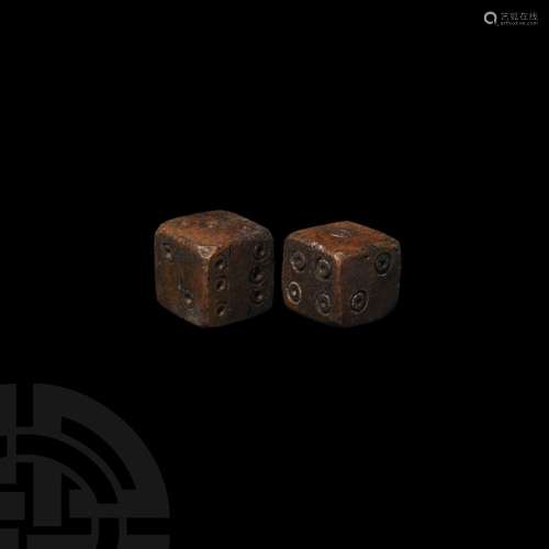 Roman Bone Dice Pair