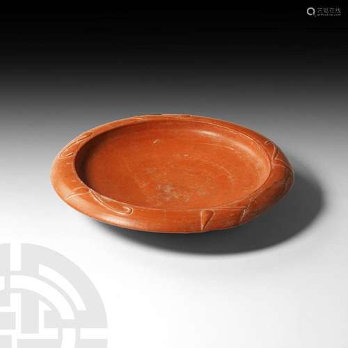 Roman Decorated Redware Plate