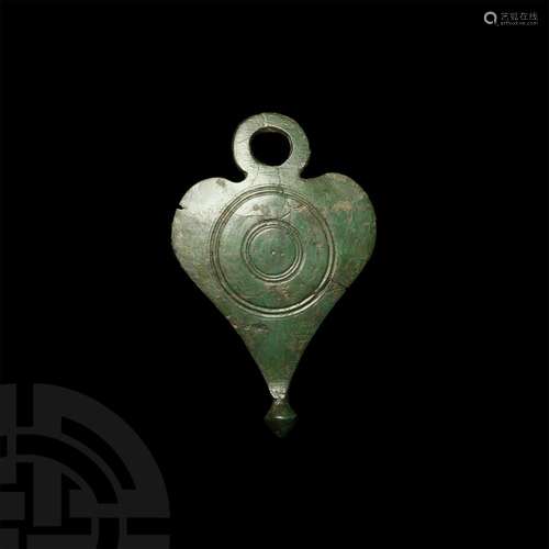 Roman Heart-Shaped Military Horse Harness Pendant