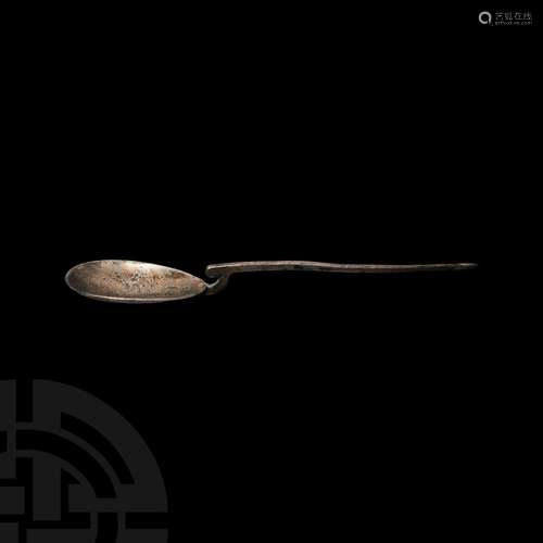 Roman Silver Swan-Necked Spoon