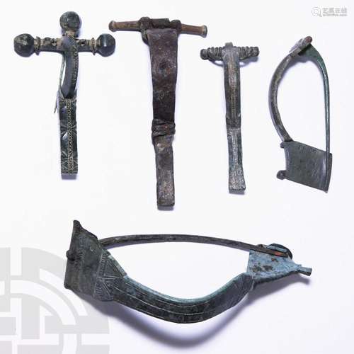 Large Roman Bow Brooch Collection