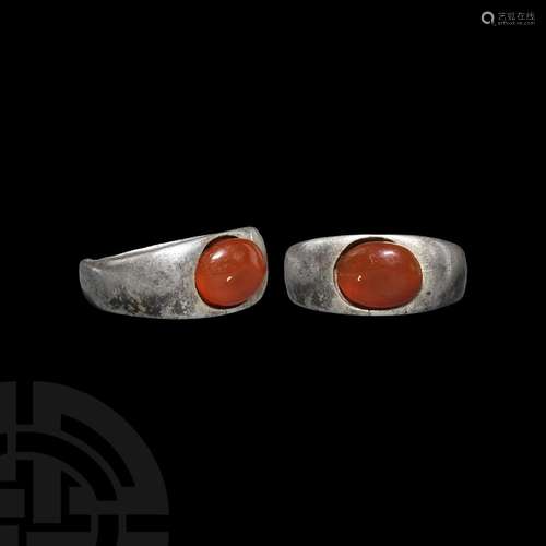 Roman Silver Ring with Gemstone