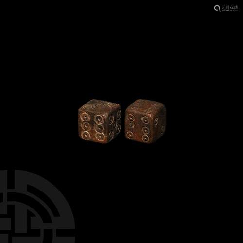 Roman Bone Dice Pair