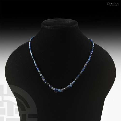 Roman Blue Glass Bead Necklace