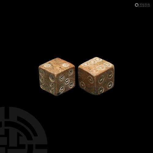 Roman Bone Dice Pair