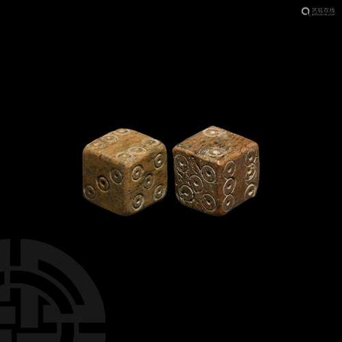 Roman Bone Dice Pair