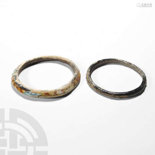 Roman Glass Bracelet Pair