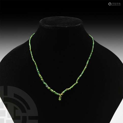 Roman Green Glass Bead Necklace