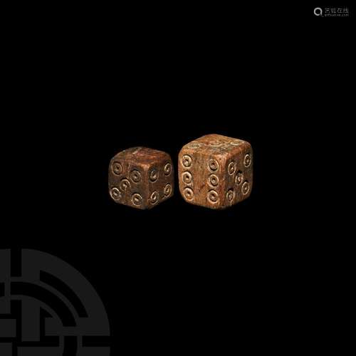 Roman Bone Dice Pair