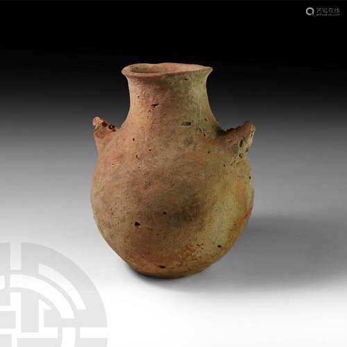 Large Bronze Age Twin-Handled Terracotta Jar