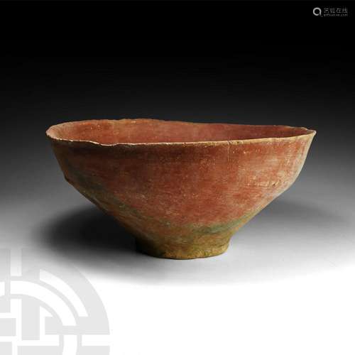 Large Bronze Age Decorated Terracotta Bowl