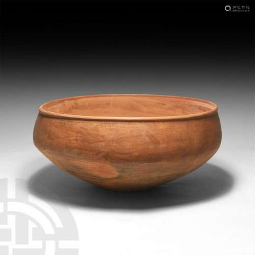 Red Burnished Pottery Bowl