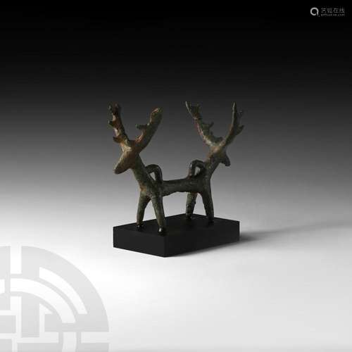 Luristan Opposing Stag Pendant