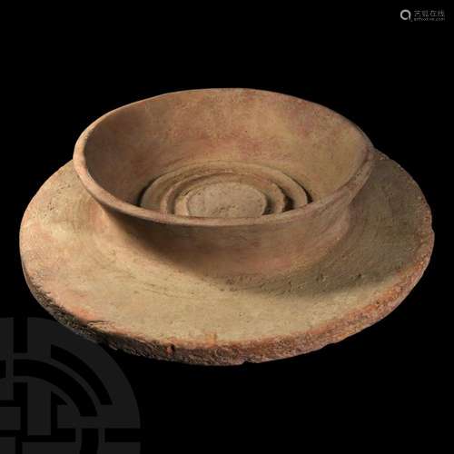 Large Footed Terracotta Platter