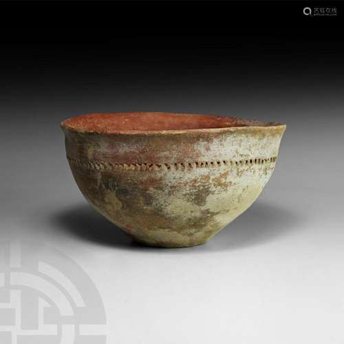 Decorated Bronze Age Terracotta Bowl