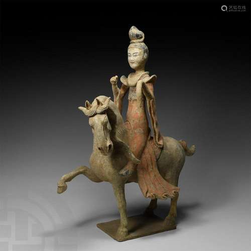 Large Chinese Tang Lady on Horse