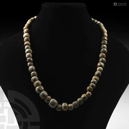 Woolly Mammoth Bone Bead Necklace