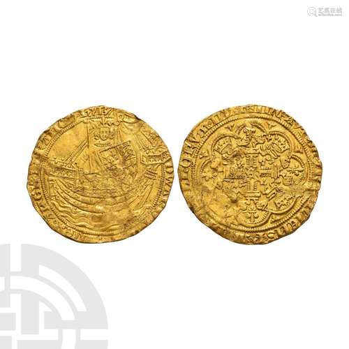 Edward III - Series B/C Mule - Pre Treaty Gold Noble