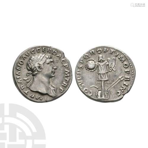 Trajan - Trophy AR Denarius