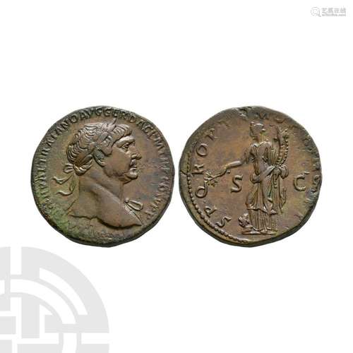 Trajan - Pax AE Sestertius