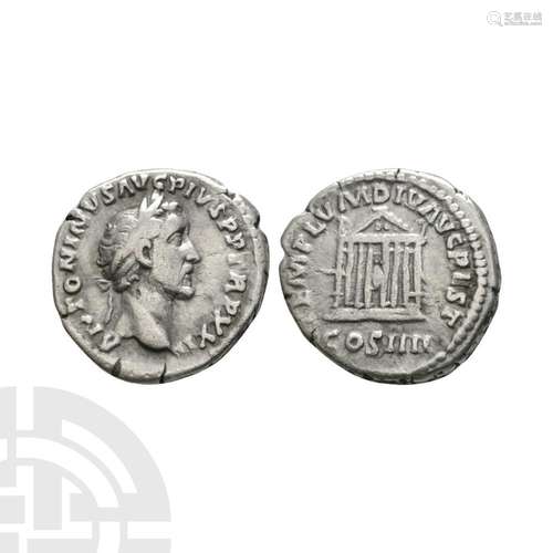 Antoninus Pius - Temple AR Denarius