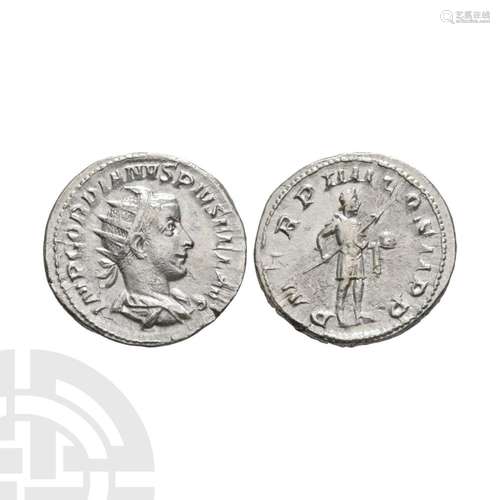 Gordian III - Emperor Standing AR Antoninianus