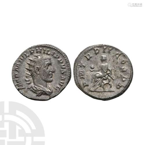 Philip I - Emperor Seated AR Antoninianus