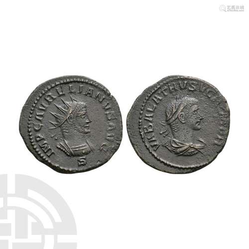 Vabalathus and Aurelian - Double Portrait AE Antoninianus