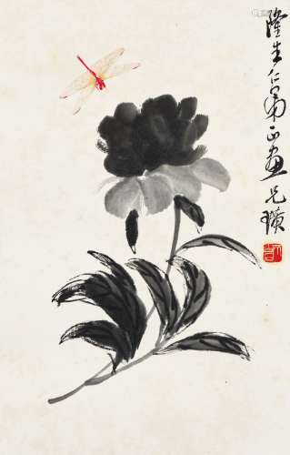 齊白石（1863-1957）花卉蜻蜓