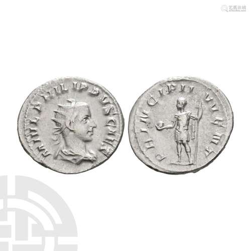 Philip II - Emperor Standing AR Antoninianus