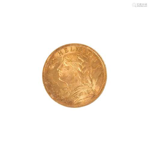 Schweiz/GOLD - 20 Franken Vreneli 1935 LB,