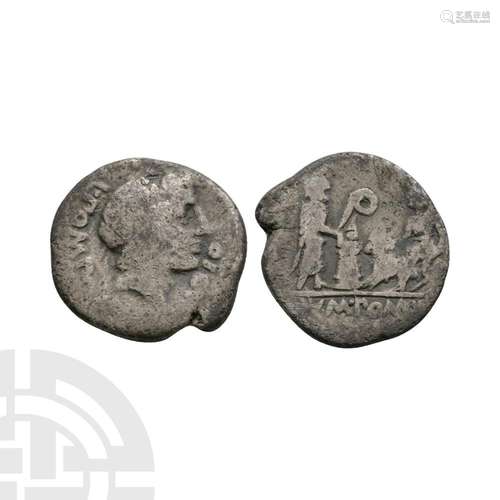 Roman Republican Coins - L Pomponius Molo - Sacrifice AR Den...