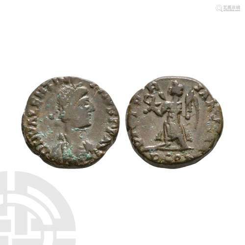 Valentinian III - Victory Small Bronze