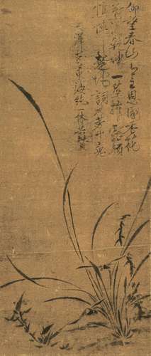 一休宗純（1394-1481） 墨蘭圖