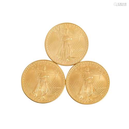 USA/GOLD - 3 x 1 oz