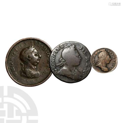 George III - Threepence, Penny and Halfpenny [3]