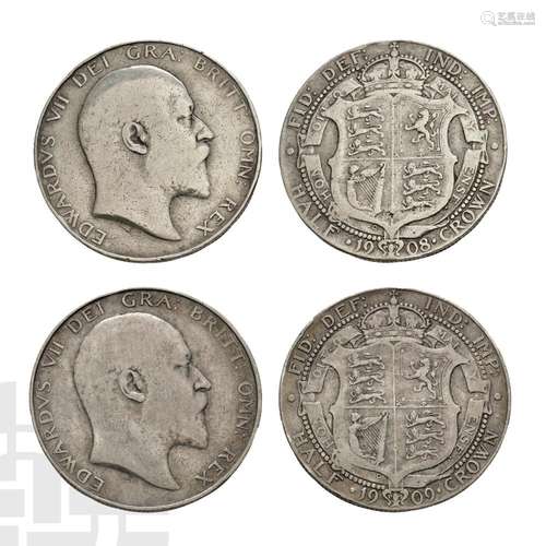 Edward VII - 1908, 1909 - Halfcrowns [2]