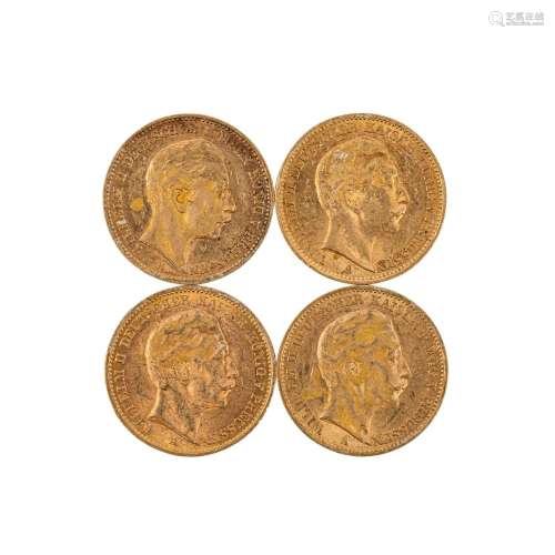 Preussen/GOLD - 4 x 20 Goldmark Wilhelm II