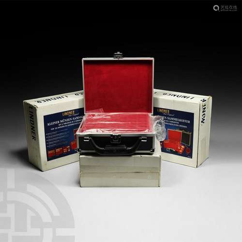 Lindner New - Coin Cases with Trays Group [3]