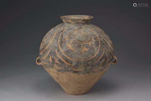 新石器時代 馬家窯彩陶雙耳壺