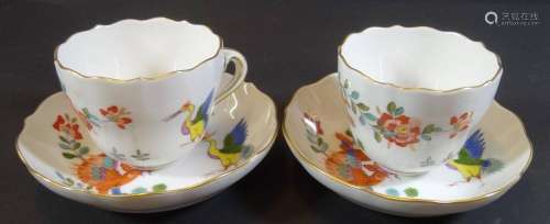 2X MOCCATASSEN MIT U.. "MEISSEN"