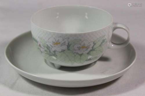 TEETASSE MIT U.T., ROSENTHAL STUDIO-LINE, FLORALES DEKOR