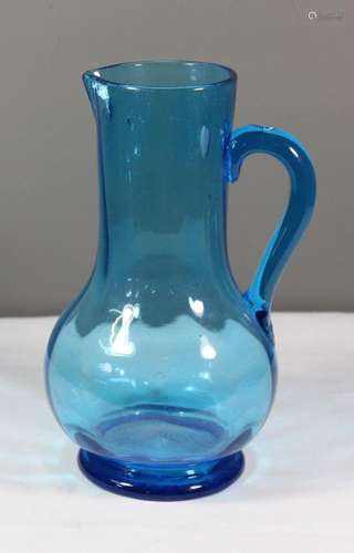 WASSERKRUG, BLAUES GLAS, WOHL UM 1900