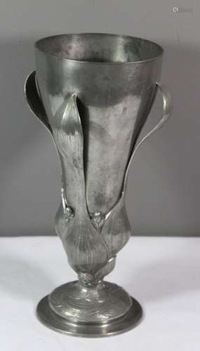 SCHÖNE JUGENDSTIL-VASE, ZINN,