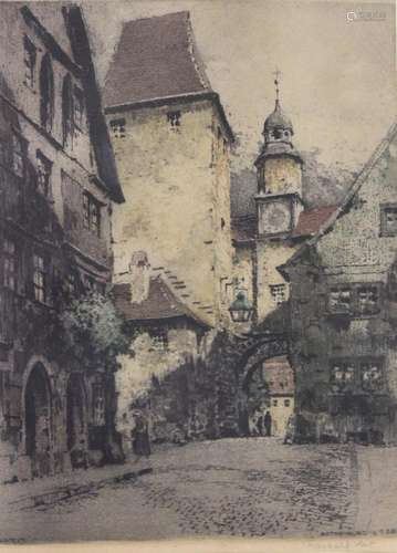 RUDOLF VEIT (1892-1979), ROTHENBURG O. T., RADIERUNG