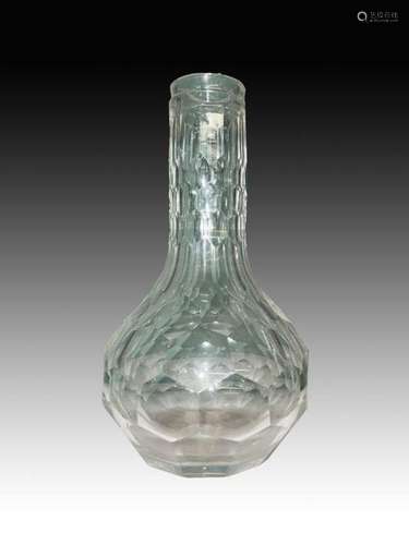 French Cut Crystal Hookah Base, 19th Century