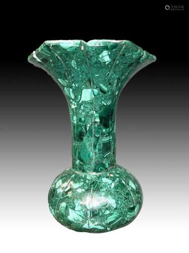 European Malachite Vase 20th Century