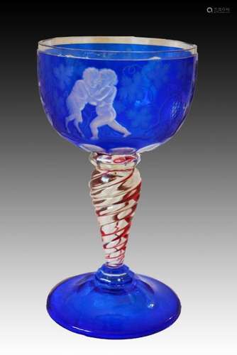 Fine & Important Bohemian Cased Glass Cup By Franz Paul ...