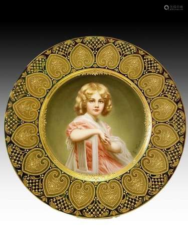 Impressive Heavy Gilded Medallion Jewelled Vienna Wagner Sig...