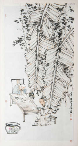 刘泉义（b.1964） 2006年 作 闲暇时光 设色纸本 镜心